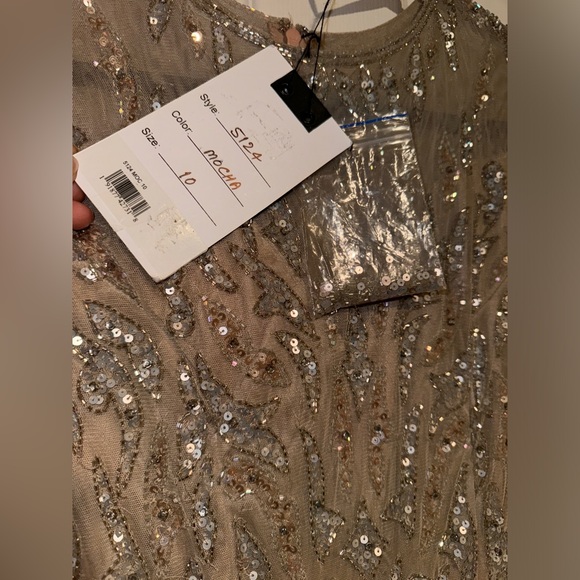 👗 NWT! Mac Duggal Sequin & Bead Long Sleeve Dress - Picture 13 of 15